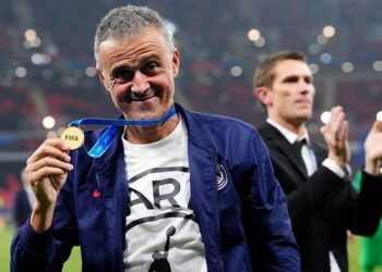 Pelatih Paris Saint-Germain, Luis Enrique. FOTO/NurPhoto via Getty Images/NurPhoto