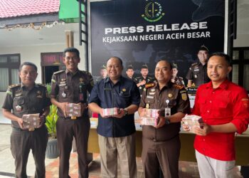 Kejari Aceh Besar Setor Rp386,8 Juta Kerugian Negara ke Kas Negara