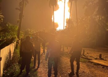 Sumur Bor di Aceh Utara Semburkan Api 75 Meter