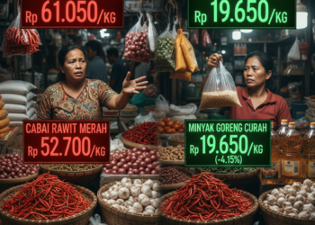 Harga Bahan Pokok Kompak Naik 4 Mei 2026: Cabai & Bawang Melejit