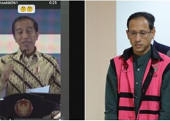 Tangkapan layar unggahan viral di media sosial Threads yang menuntut Joko Widodo turut diadili dalam kasus korupsi Chromebook.