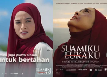 Poster film Suamiku Lukaku yang menjadi simbol kampanye perlindungan terhadap perempuan.