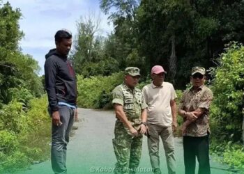 Wabup & Dandim Aceh Selatan Tinjau Proyek Jembatan Bailey di Buluh Suma