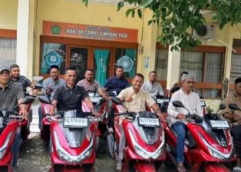 Barisan motor dinas baru untuk Keuchik di Kabupaten Pidie hasil pengadaan APBG 2026.