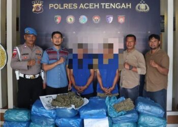 Polres Aceh Tengah Gagalkan Peredaran 30 Kg Ganja di Pegasing