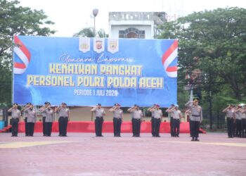 Jelang Hari Bhayangkara, 1.544 Polisi Aceh Naik Pangkat