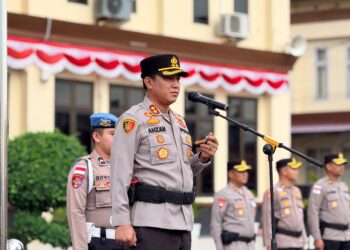 Kapolres Lhokseumawe Pimpin Upacara Kenaikan Pangkat 42 Personel, Wujud Penghargaan atas Dedikasi dan Pengabdian