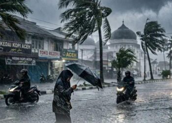Waspada Bencana Hidrometeorologi, BMKG Rilis Peringatan Dini Cuaca Ekstrem di Aceh Tiga Hari ke Depan