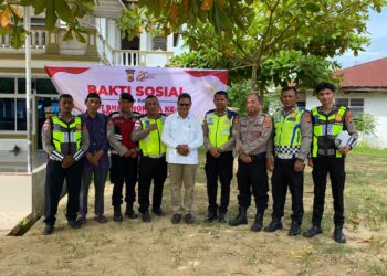Jelang Hari Bhayangkara ke-80, Satlantas Lhokseumawe Gelar Bakti Sosial di Masjid Al-Mabrur