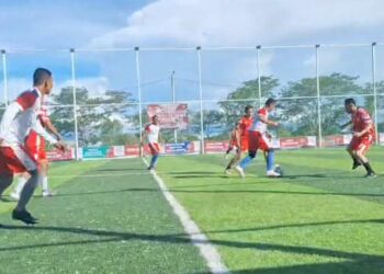 Gol Menit Akhir Aiptu Waisul Loloskan Tim Gabungan Keumala-Sakti ke Babak 8 Besar Kapolres Pidie Cup