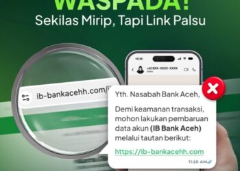 Bank Aceh Ingatkan Nasabah Waspada Situs Perbankan Palsu