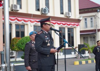 Kapolres Lhokseumawe Pimpin Upacara Hari Bhayangkara ke-80, Tegaskan Komitmen Polri untuk Masyarakat