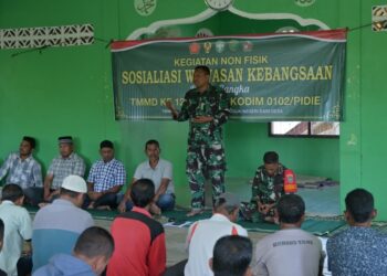 TMMD Kodim 0102/Pidie Perkuat Wawasan Kebangsaan Warga