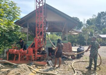 Satgas TMMD Kodim 0102/Pidie Selesaikan Sumur Bor di Dayah Babul Ula Al-Munawarah