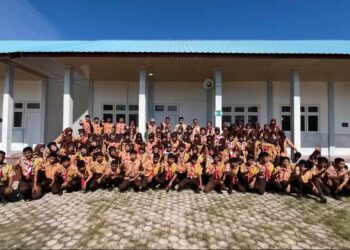 Perkokoh Karakter dan Soliditas, Ratusan Penegak Dua Sekolah di Lhokseumawe Ikuti Latihan Gabungan
