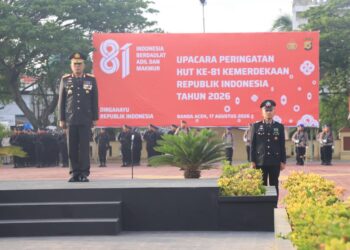 Wakapolda Aceh Pimpin Upacara HUT ke-81 RI di Mapolda