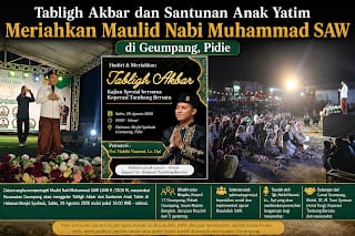 Tabligh Akbar Geumpang: Syiar Maulid dan Santunan Yatim