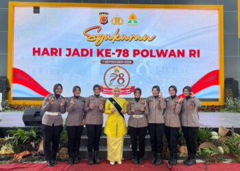 Perkokoh Soliditas dan Dedikasi Humanis, Polwan Pidie Jaya Ikuti Syukuran Hari Jadi ke-78 di Mapolda Aceh