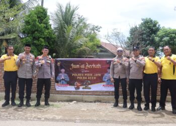 Jumat Berkah, Kapolres Pidie Jaya Sapa Warga Trienggadeng