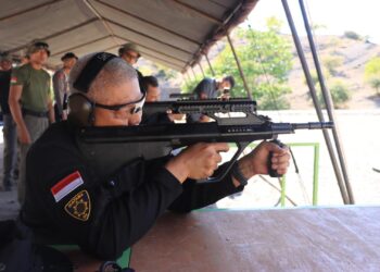 PJU Polda Aceh Asah Ketepatan Menembak di Puslat Lamreh